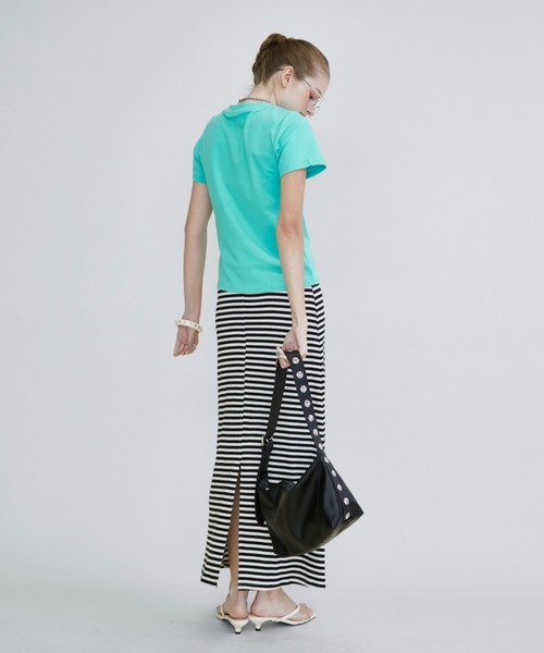Rohwel(ローウェル)の「Compact Stretch T-Shirt / コンパクトストレッチTシャツ(Tシャツ/カットソー・レディース・ミント/パープル/ターコイズブルー・FREE)」の19枚目の写真