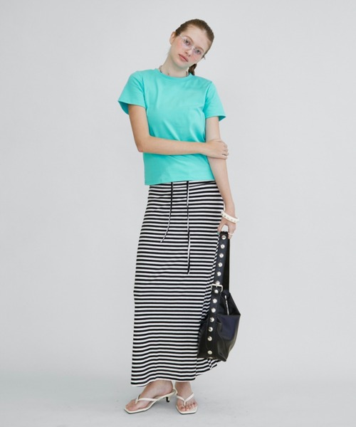 Rohwel(ローウェル)の「Compact Stretch T-Shirt / コンパクトストレッチTシャツ(Tシャツ/カットソー・レディース・ミント/パープル/ターコイズブルー・FREE)」の17枚目の写真