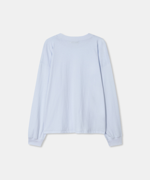 THEENDQUESTION(ジエンドクエスチョン)の「Bio-washed t-shirt / LIGHT BLUE(Tシャツ/カットソー・レディース・その他・FREE)」の2枚目の写真