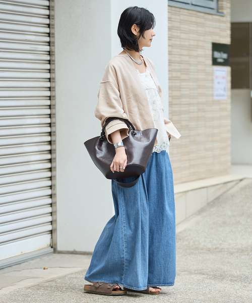 JOURNAL STANDARD（ジャーナルスタンダード）の「《WEB限定追加》CUT-OFF SWEATカーディガン（カーディガン/ボレロ・レディース・ブラック系その他/ピンク/ベージュ・FREE）」の5枚目の写真