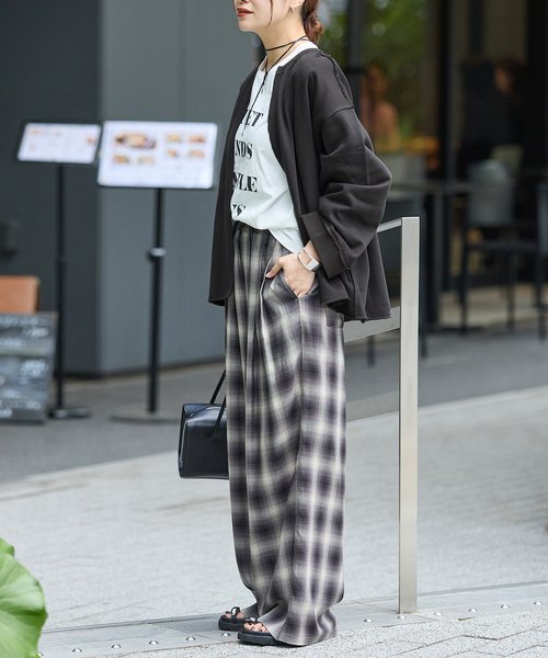 JOURNAL STANDARD（ジャーナルスタンダード）の「《WEB限定追加》CUT-OFF SWEATカーディガン（カーディガン/ボレロ・レディース・ブラック系その他/ピンク/ベージュ・FREE）」の8枚目の写真