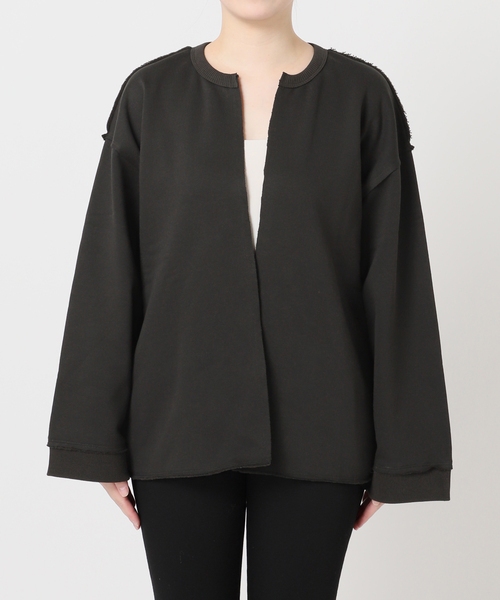 JOURNAL STANDARD（ジャーナルスタンダード）の「《WEB限定追加》CUT-OFF SWEATカーディガン（カーディガン/ボレロ・レディース・ブラック系その他/ピンク/ベージュ・FREE）」の22枚目の写真