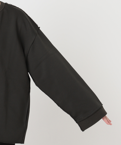 JOURNAL STANDARD（ジャーナルスタンダード）の「《WEB限定追加》CUT-OFF SWEATカーディガン（カーディガン/ボレロ・レディース・ブラック系その他/ピンク/ベージュ・FREE）」の14枚目の写真