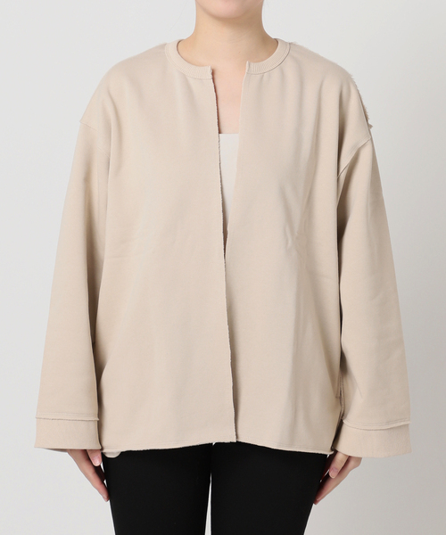 JOURNAL STANDARD（ジャーナルスタンダード）の「《WEB限定追加》CUT-OFF SWEATカーディガン（カーディガン/ボレロ・レディース・ブラック系その他/ピンク/ベージュ・FREE）」の9枚目の写真
