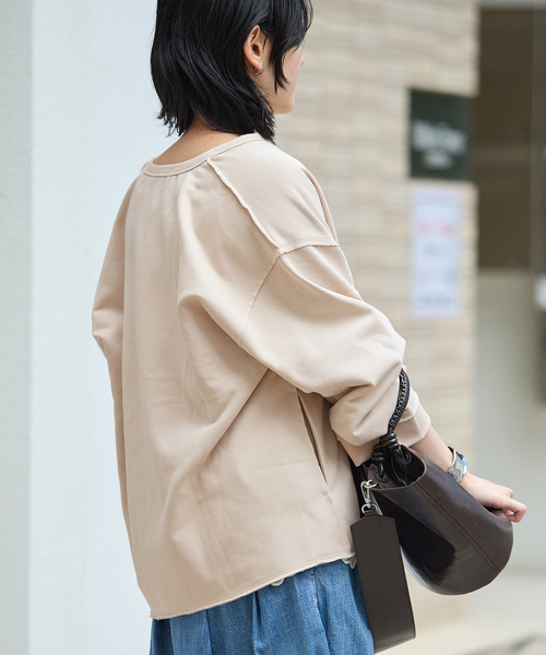 JOURNAL STANDARD(ジャーナルスタンダード)の「《WEB限定追加》CUT-OFF SWEATカーディガン(カーディガン/ボレロ・レディース・ブラック系その他/ピンク/ベージュ・FREE)」の14枚目の写真