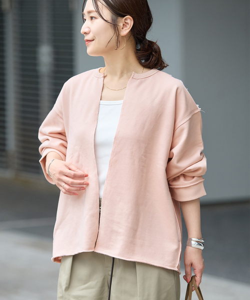 JOURNAL STANDARD(ジャーナルスタンダード)の「《WEB限定追加》CUT-OFF SWEATカーディガン(カーディガン/ボレロ・レディース・ブラック系その他/ピンク/ベージュ・FREE)」の22枚目の写真