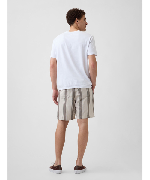 GAP(ギャップ)の「7インチ イージーウエスト テクスチャー ストライプ ショートパンツ(その他パンツ・メンズ・ブルー/ブラウン・XS/S/M/L/XL)」の8枚目の写真