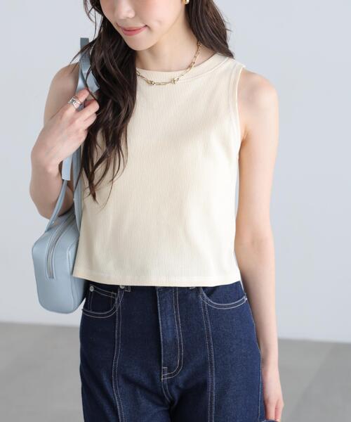 FREE'S MART(フリーズマート)の「◆ワッフルアメスリショート丈タンク(Tシャツ/カットソー・レディース・ブラック/ホワイト/グレー/ピンク・FREE)」の22枚目の写真