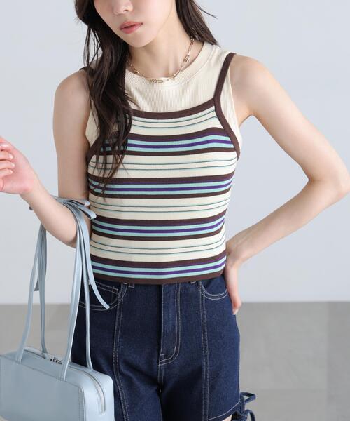 FREE'S MART(フリーズマート)の「◆ワッフルアメスリショート丈タンク(Tシャツ/カットソー・レディース・ブラック/ホワイト/グレー/ピンク・FREE)」の21枚目の写真