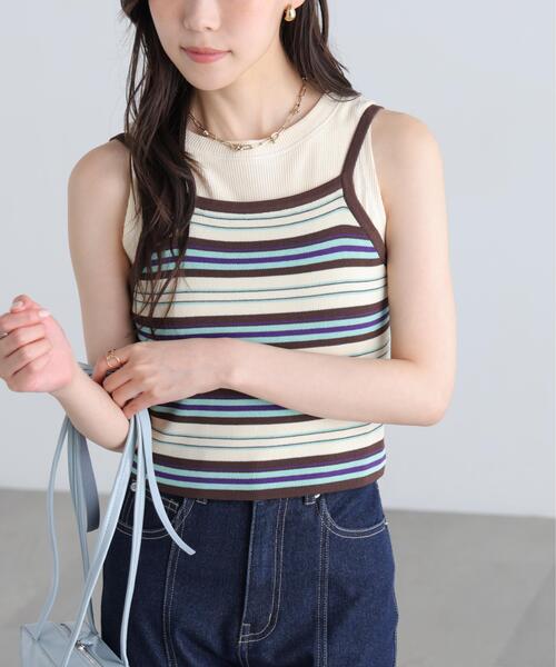 FREE'S MART(フリーズマート)の「◆ワッフルアメスリショート丈タンク(Tシャツ/カットソー・レディース・ブラック/ホワイト/グレー/ピンク・FREE)」の19枚目の写真