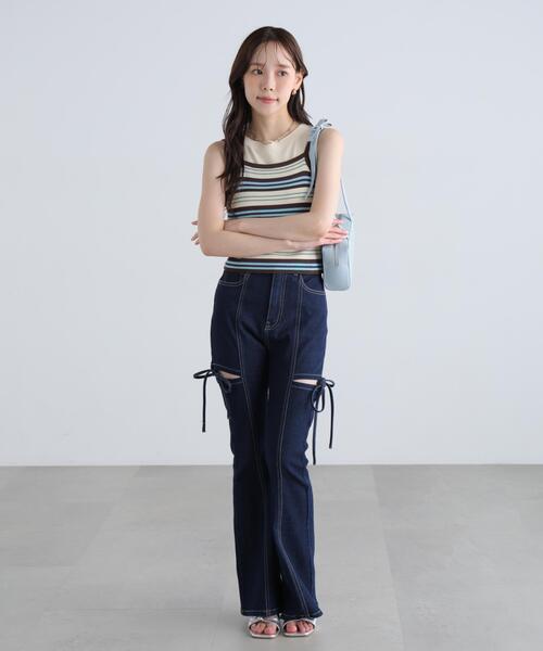 FREE'S MART(フリーズマート)の「◆ワッフルアメスリショート丈タンク(Tシャツ/カットソー・レディース・ブラック/ホワイト/グレー/ピンク・FREE)」の17枚目の写真