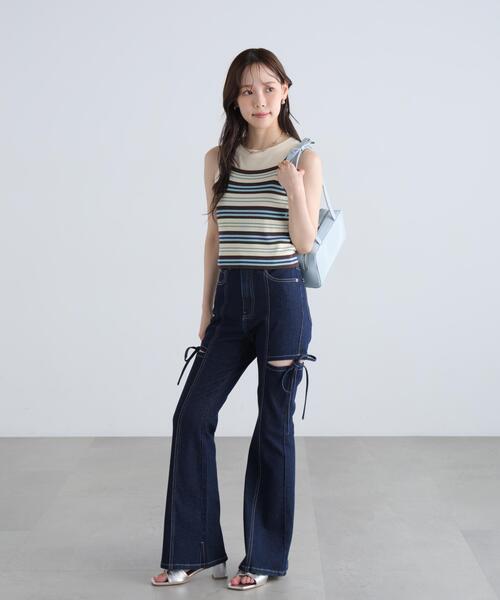 FREE'S MART(フリーズマート)の「◆ワッフルアメスリショート丈タンク(Tシャツ/カットソー・レディース・ブラック/ホワイト/グレー/ピンク・FREE)」の15枚目の写真
