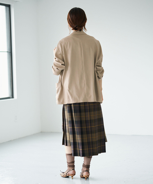 IENA(イエナ)の「《/接触冷感/手洗い可/セットアップ対応》テンダーツイル リラックスジャケット(テーラードジャケット・レディース・グレー/ベージュ・FREE)」の20枚目の写真