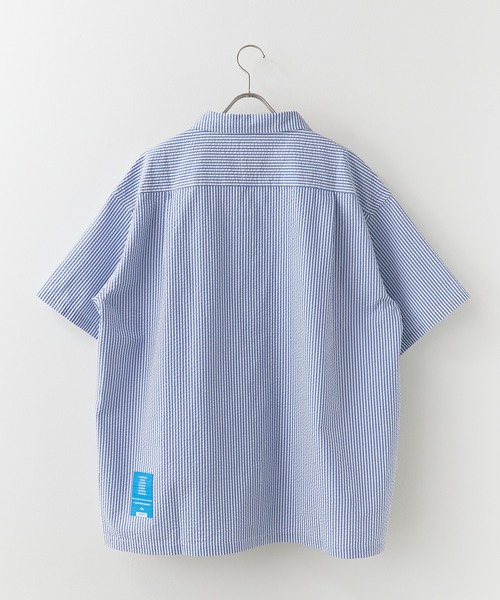 Liberaiders(リベレイダース)の「Liberaiders/リベレイダース COOLMAX S/S SHIRT シアサッカー ユーティリティ半袖シャツ 吸水速乾 メンズ 2026年夏 夏服(シャツ/ブラウス・メンズ・ブラック/ストライプ・M/L/XL)」の3枚目の写真