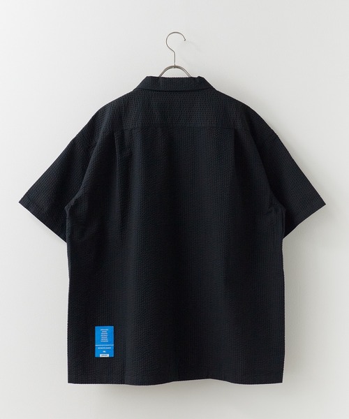 Liberaiders(リベレイダース)の「Liberaiders/リベレイダース COOLMAX S/S SHIRT シアサッカー ユーティリティ半袖シャツ 吸水速乾 メンズ 2026年夏 夏服(シャツ/ブラウス・メンズ・ブラック/ストライプ・M/L/XL)」の4枚目の写真