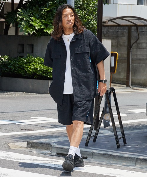 Liberaiders(リベレイダース)の「Liberaiders/リベレイダース COOLMAX S/S SHIRT シアサッカー ユーティリティ半袖シャツ 吸水速乾 メンズ 秋服 2026年秋冬(シャツ/ブラウス・メンズ・ブラック/ストライプ・M/L/XL)」の18枚目の写真