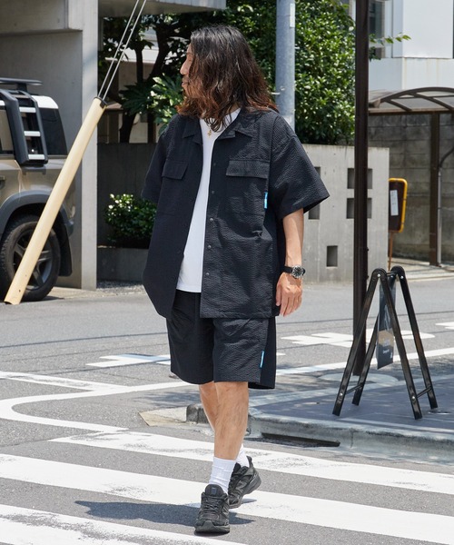 Liberaiders(リベレイダース)の「Liberaiders/リベレイダース COOLMAX S/S SHIRT シアサッカー ユーティリティ半袖シャツ 吸水速乾 メンズ 秋服 2026年秋冬(シャツ/ブラウス・メンズ・ブラック/ストライプ・M/L/XL)」の20枚目の写真