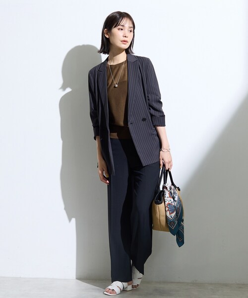 INDIVI(インディヴィ)の「【体型カバー/洗える】シアードルマンニット(ニット/セーター・レディース・グリーン系/ライトグレー系4/ブラウン系その他/ブラック・05/38/13/15 )」の20枚目の写真