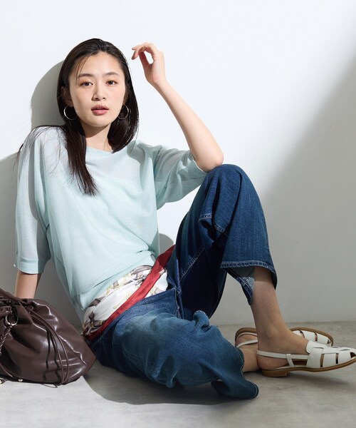 INDIVI(インディヴィ)の「【体型カバー/洗える】シアードルマンニット(ニット/セーター・レディース・グリーン系/ライトグレー系4/ブラウン系その他/ブラック・05/38/13/15 )」の16枚目の写真