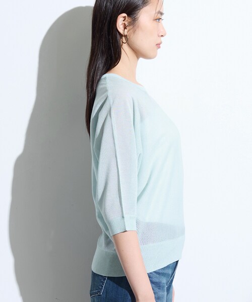 INDIVI(インディヴィ)の「【体型カバー/洗える】シアードルマンニット(ニット/セーター・レディース・グリーン系/ライトグレー系4/ブラウン系その他/ブラック・05/38/13/15 )」の9枚目の写真