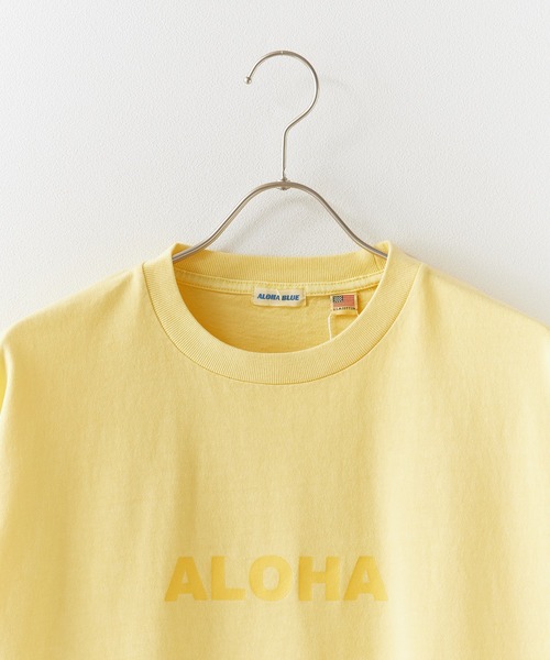 ALOHA BLUE(アロハブルー)の「ALOHA BLUE / アロハブルー ピグメントダイ ロゴプリントTシャツ 半袖Tシャツ クルーネック メンズ 秋 秋服 2026年秋冬(Tシャツ/カットソー・メンズ・イエロー・S/M/L/XL)」の11枚目の写真