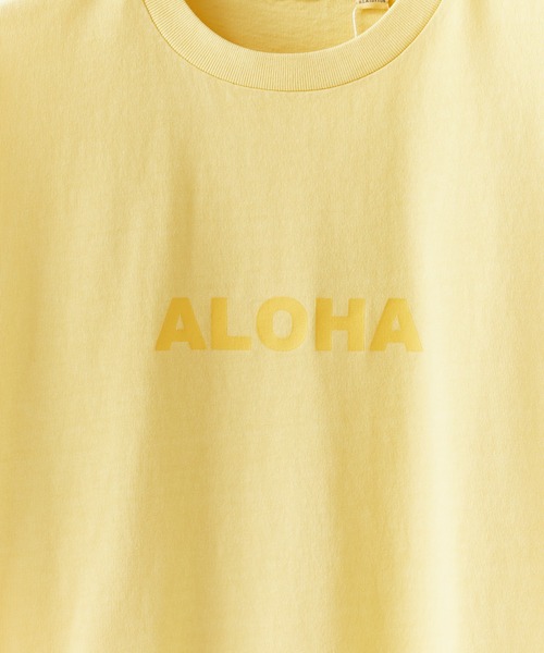 ALOHA BLUE(アロハブルー)の「ALOHA BLUE / アロハブルー ピグメントダイ ロゴプリントTシャツ 半袖Tシャツ クルーネック メンズ 秋 秋服 2026年秋冬(Tシャツ/カットソー・メンズ・イエロー・S/M/L/XL)」の12枚目の写真