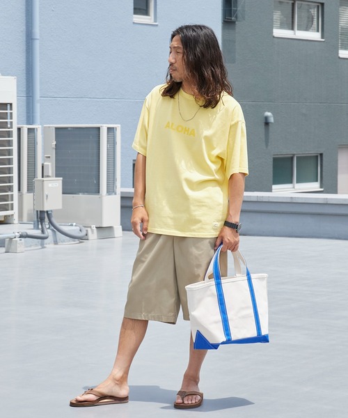 ALOHA BLUE(アロハブルー)の「ALOHA BLUE / アロハブルー ピグメントダイ ロゴプリントTシャツ 半袖Tシャツ クルーネック メンズ 秋 秋服 2026年秋冬(Tシャツ/カットソー・メンズ・イエロー・S/M/L/XL)」の10枚目の写真