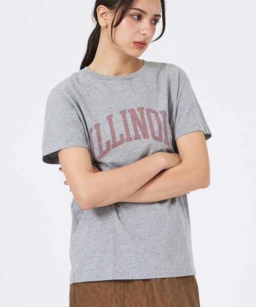 Rouge vif la cle（ルージュヴィフラクレ）の「【REMI RELIEF / レミレリーフ】LW加工/ロゴT/ILLNOIS（Tシャツ/カットソー・レディース・レッド/ホワイト/ブラック/グレー・フリー）」の3枚目の写真