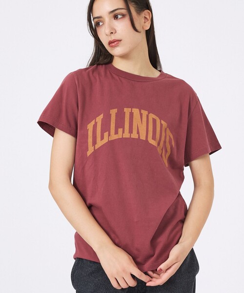 Rouge vif la cle（ルージュヴィフラクレ）の「【REMI RELIEF / レミレリーフ】LW加工/ロゴT/ILLNOIS（Tシャツ/カットソー・レディース・レッド/ホワイト/ブラック/グレー・フリー）」の4枚目の写真