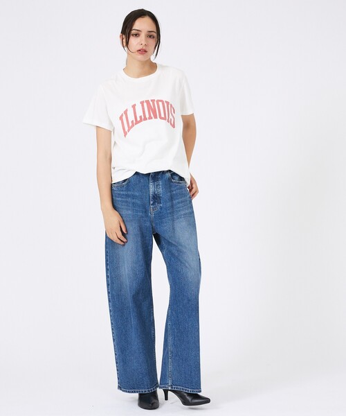 Rouge vif la cle（ルージュヴィフラクレ）の「【REMI RELIEF / レミレリーフ】LW加工/ロゴT/ILLNOIS（Tシャツ/カットソー・レディース・レッド/ホワイト/ブラック/グレー・フリー）」の8枚目の写真