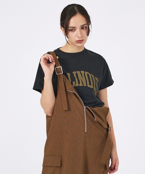 Rouge vif la cle（ルージュヴィフラクレ）の「【REMI RELIEF / レミレリーフ】LW加工/ロゴT/ILLNOIS（Tシャツ/カットソー・レディース・レッド/ホワイト/ブラック/グレー・フリー）」の5枚目の写真