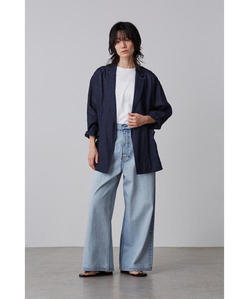 YLEVE（イレーヴ）の「YLEVE / LINEN POPLIN JACKET（テーラードジャケット・レディース・カーキ/ネイビー・1/0）」の3枚目の写真