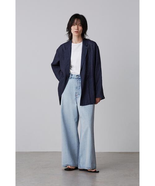 YLEVE（イレーヴ）の「YLEVE / LINEN POPLIN JACKET（テーラードジャケット・レディース・カーキ/ネイビー・1/0）」の5枚目の写真