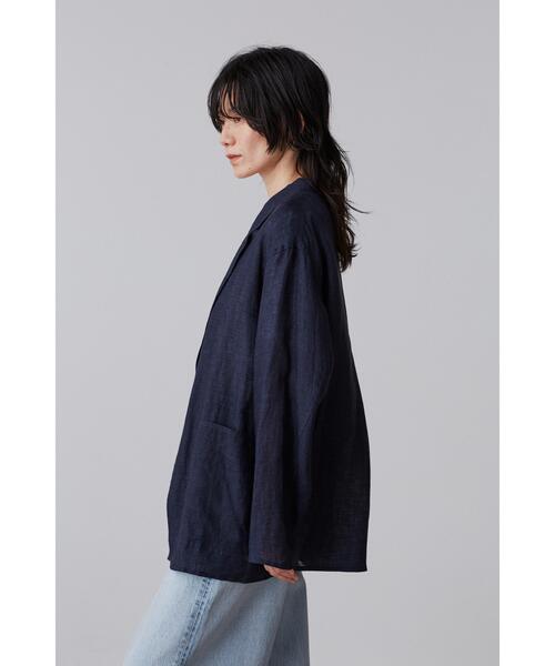 YLEVE（イレーヴ）の「YLEVE / LINEN POPLIN JACKET（テーラードジャケット・レディース・カーキ/ネイビー・1/0）」の6枚目の写真