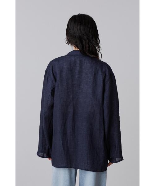 YLEVE（イレーヴ）の「YLEVE / LINEN POPLIN JACKET（テーラードジャケット・レディース・カーキ/ネイビー・1/0）」の7枚目の写真