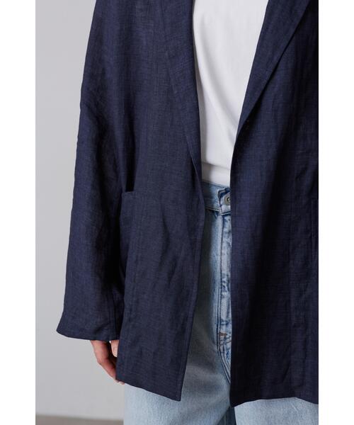 YLEVE（イレーヴ）の「YLEVE / LINEN POPLIN JACKET（テーラードジャケット・レディース・カーキ/ネイビー・1/0）」の10枚目の写真