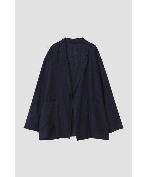 YLEVE（イレーヴ）の「YLEVE / LINEN POPLIN JACKET（テーラードジャケット・レディース・カーキ/ネイビー・1/0）」の12枚目の写真