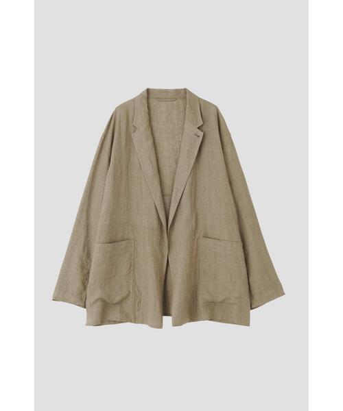 YLEVE（イレーヴ）の「YLEVE / LINEN POPLIN JACKET（テーラードジャケット・レディース・カーキ/ネイビー・1/0）」の19枚目の写真