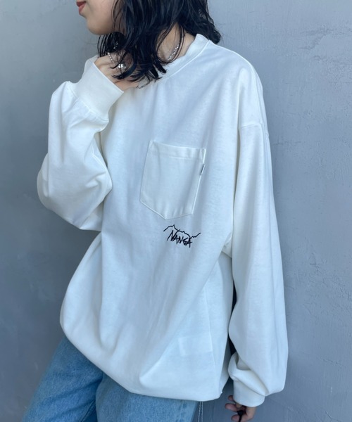 NANGA（ナンガ）の「[NANGA/ナンガ] 別注 ドローコード付き ポケットロングスリーブTシャツ（Tシャツ/カットソー・レディース・ホワイト/ブラック・M/S/L）」の22枚目の写真