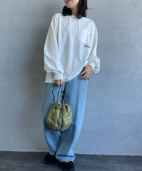 NANGA（ナンガ）の「【WEB先行予約】[NANGA/ナンガ] 別注 ドローコード付き ポケットロングスリーブTシャツ（Tシャツ/カットソー・レディース・ホワイト/ブラック・M/S/L）」の21枚目の写真