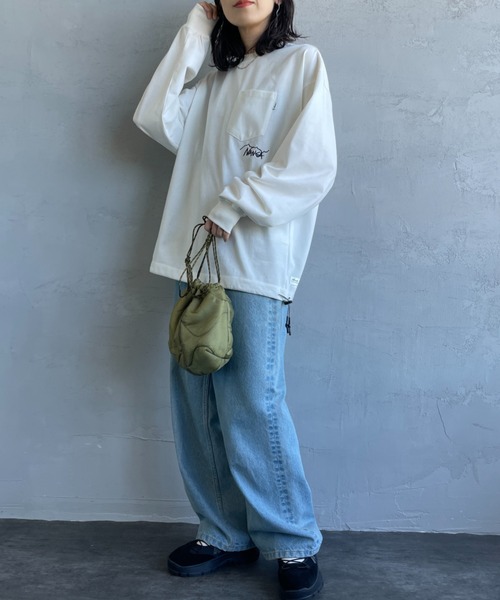 NANGA（ナンガ）の「【WEB先行予約】[NANGA/ナンガ] 別注 ドローコード付き ポケットロングスリーブTシャツ（Tシャツ/カットソー・レディース・ホワイト/ブラック・M/S/L）」の19枚目の写真
