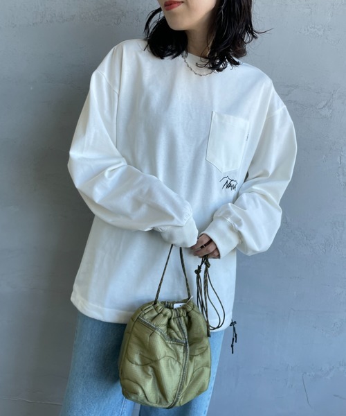 NANGA（ナンガ）の「【WEB先行予約】[NANGA/ナンガ] 別注 ドローコード付き ポケットロングスリーブTシャツ（Tシャツ/カットソー・レディース・ホワイト/ブラック・M/S/L）」の16枚目の写真