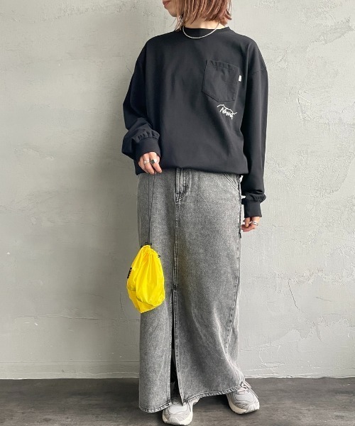 NANGA（ナンガ）の「【WEB先行予約】[NANGA/ナンガ] 別注 ドローコード付き ポケットロングスリーブTシャツ（Tシャツ/カットソー・レディース・ホワイト/ブラック・M/S/L）」の8枚目の写真
