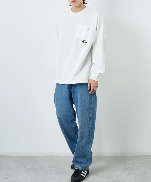 NANGA（ナンガ）の「【WEB先行予約】[NANGA/ナンガ] 別注 ドローコード付き ポケットロングスリーブTシャツ（Tシャツ/カットソー・レディース・ホワイト/ブラック・M/S/L）」の5枚目の写真