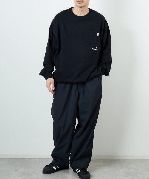 NANGA（ナンガ）の「【WEB先行予約】[NANGA/ナンガ] 別注 ドローコード付き ポケットロングスリーブTシャツ（Tシャツ/カットソー・レディース・ホワイト/ブラック・M/S/L）」の9枚目の写真