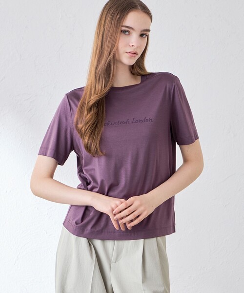MACKINTOSH LONDON(マッキントッシュ ロンドン)の「シェーディングシグネチャーロゴTシャツ(Tシャツ/カットソー・レディース・ピンク系その他2/パープル系その他4/ホワイト系その他・38/40)」の2枚目の写真