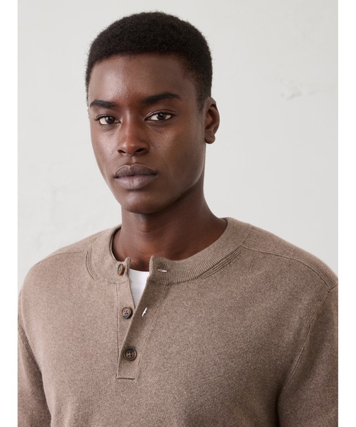 BANANA REPUBLIC FACTORY STORE（バナナリパブリック ファクトリーストア）の「BANANA REPUBLIC FACTORY STORE　　ヘンリーネック セーター（ニット/セーター・メンズ・その他1/ブラウン/その他・S/M/L/XL）」の5枚目の写真