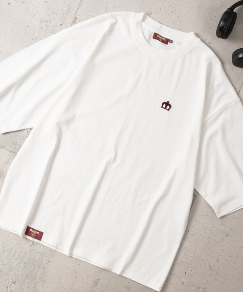 merc london(メルクロンドン)の「【8】〔merc london/メルクロンドン〕2タイプデザイン ワンポイントロゴ刺繍 クルーネックハーフスリーブTシャツ(Tシャツ/カットソー・メンズ・ネイビー系1/グレー系2/ブラック系1/ホワイト系2/ホワイト系1/ブラック系2・LARGE/MEDIUM)」の1枚目の写真
