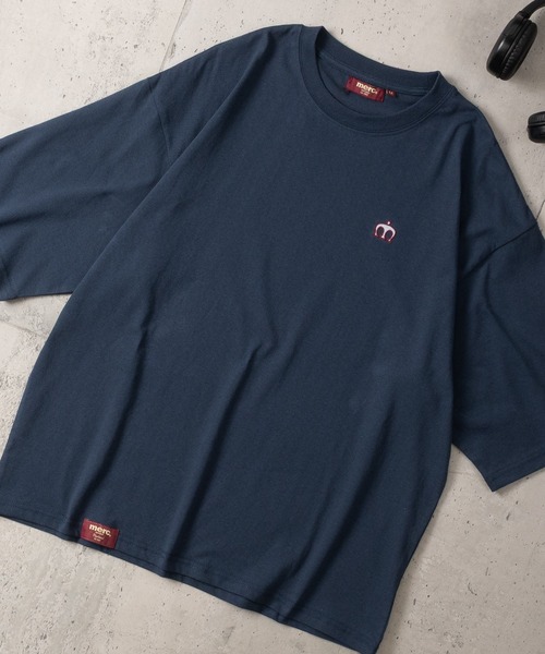 merc london(メルクロンドン)の「【8】〔merc london/メルクロンドン〕2タイプデザイン ワンポイントロゴ刺繍 クルーネックハーフスリーブTシャツ(Tシャツ/カットソー・メンズ・ネイビー系1/グレー系2/ブラック系1/ホワイト系2/ホワイト系1/ブラック系2・LARGE/MEDIUM)」の6枚目の写真