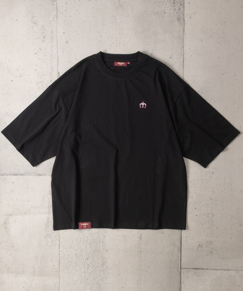 merc london(メルクロンドン)の「【8】〔merc london/メルクロンドン〕2タイプデザイン ワンポイントロゴ刺繍 クルーネックハーフスリーブTシャツ(Tシャツ/カットソー・メンズ・ネイビー系1/グレー系2/ブラック系1/ホワイト系2/ホワイト系1/ブラック系2・LARGE/MEDIUM)」の17枚目の写真